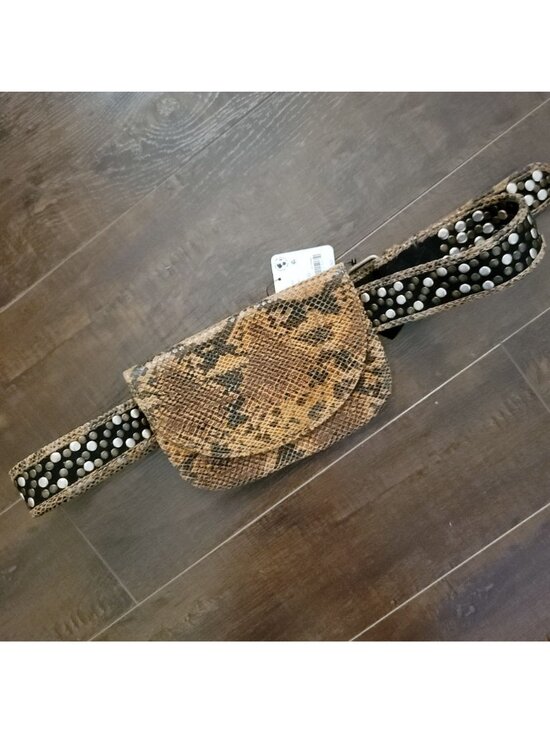 Free People Animal Instinct Pocket Belt Festiva Edgy Boho Utility Womens S/M main image 5